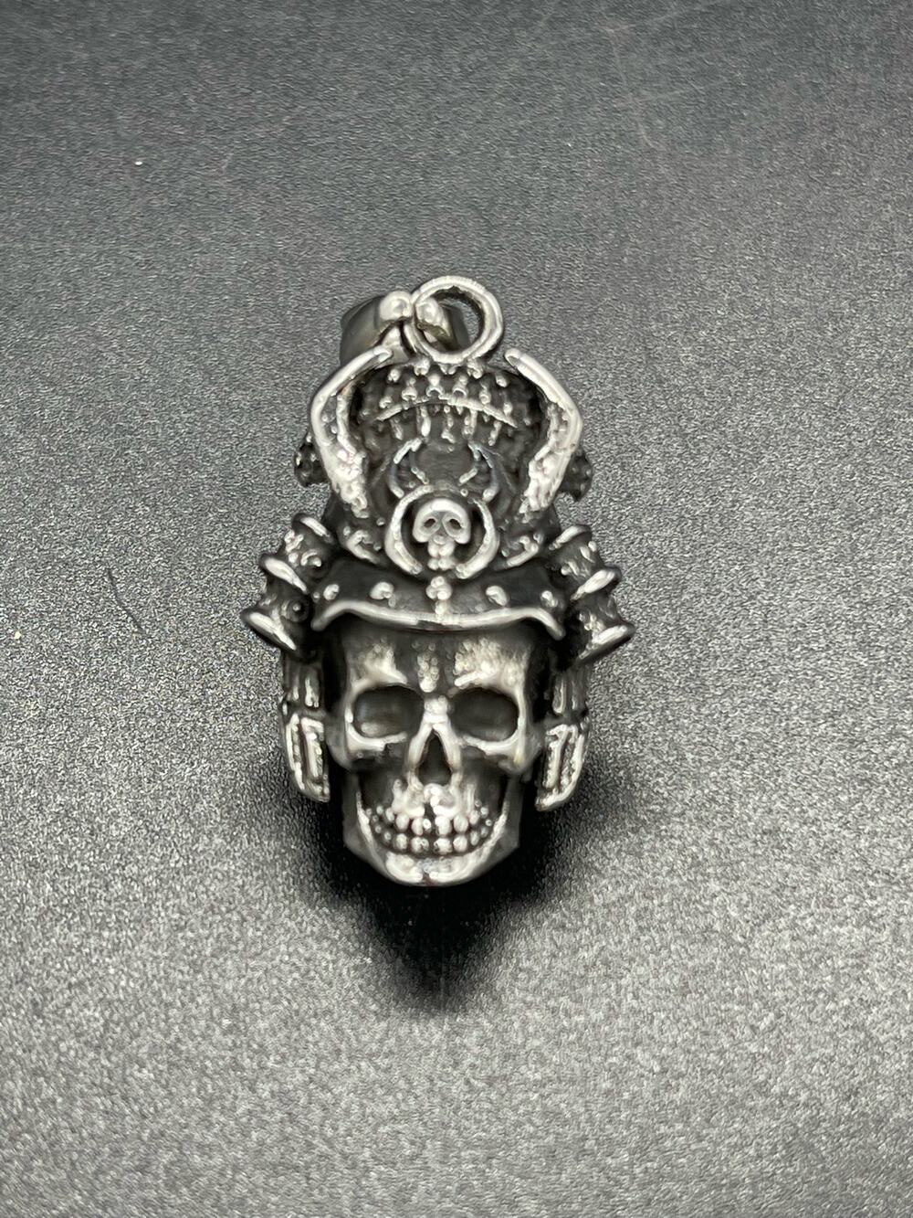 Men’s Punk Rock Japanese Ghost Skull Pendant Stainless Steel